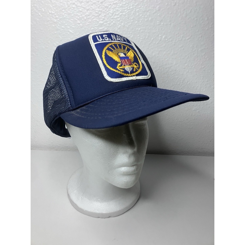 Vintage Style‎ U.S. Navy Trucker Hat Mesh Snapback Patriotic USA Cap